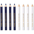 BOXOB 8pcs Tailors Fabric Pencil for Sewing Marking (Blue & White) - color: Blue,White