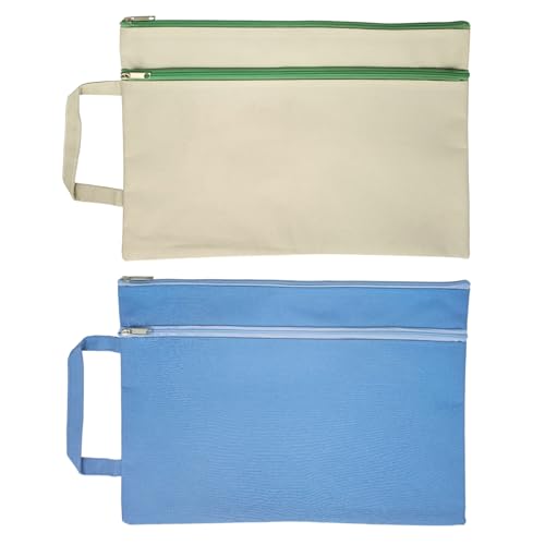 A4 Mesh Zipper Pouch, Waterproof File Bag with Handle,Foldable Document Organizer for School, Office, Travel - Durable Folder with Puzzle Project/Cross Stitch (2)