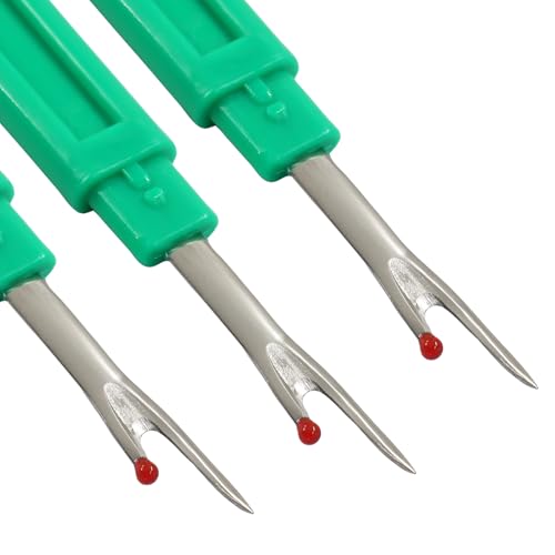 Hordion 6 PCS Seam Ripper Stitch Remover Tool, Green Seam Ripper Thread Cutter for Sewing Crafting Removing Embroidery Hems and Seams - color: Green