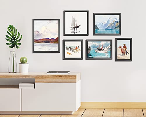 LaVie Home 4x6 Picture Frames (12 Pack, Black) Simple Designed Photo Frame with High Definition Glass for Wall Mount & Table Top Display, Set of 12 Classic Collection - color: Black, size: 4x6