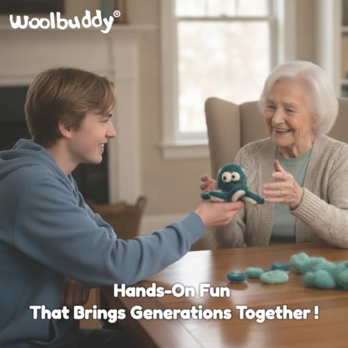 Woolbuddy Needle Felting Kit 24 Colors Wool Roving for Adults & Beginner - color: 24 Colors
