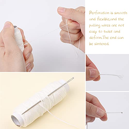 Waxed Thread, Upholstery Needle and Thread 32 Yards Cream - color: Cream, size: 32Yard