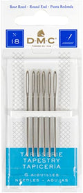 DMC 1767-18 Tapestry Hand Needles, 6-Pack, Size 18 - size: Size 18