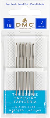 DMC 1767-18 Tapestry Hand Needles, 6-Pack, Size 18 - size: Size 18