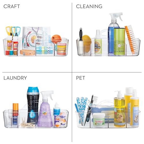 iDesign Plastic Cosmetic Organizer Tote, Clear - size: Large