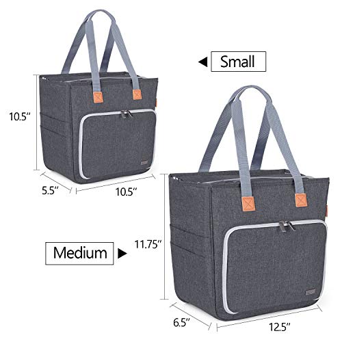 LUXJA Knitting Yarn Storage Tote Bag, Gray - color: Gray, size: Medium