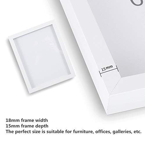Muzilife 8x10 Shadow Box 3D Picture Frames, Wood & Glass, 3 Pack, White - color: 3pc 8x10-white