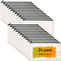 ZeeDix Small Canvas Zipper Pouch for Makeup Pencil Travel Storage 8.3x5 In - color: White, style: 24 Pcs
