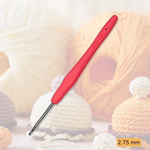 Small Size Crochet Hook Lace Crochet Needle QLRFFLJOY 2.75mm Crochet Hook Embroidery Thread Knitting Weaving Tool DIY Lace Yarn Crochet Needles (2.75 mm) - size: 2.75 mm
