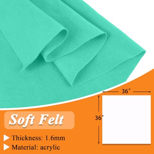 IONTACH 36" X 36" Soft Felt Fabric 1.6mm Thick (Aqua Green) - color: Aqua Green, size: Soft - 36" X 36"