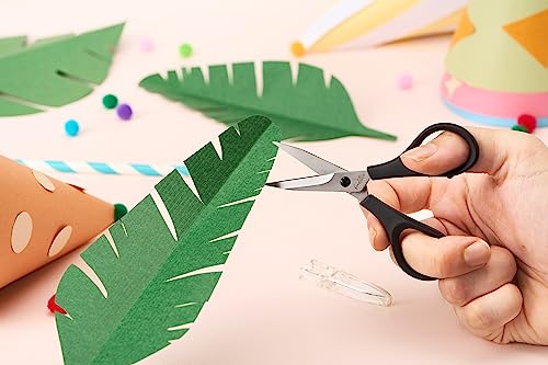 Beaditive Lightweight Sewing and Embroidery Scissors Set (2 PC) | Sewing, Embroidery, Paper Cutting, Crafting | Stainless Steel | Protective Cover (4 in) - size: 3.94 in