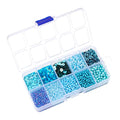 Blue Glass Seed Bugle Tube Beads for Jewelry Making - color: blue