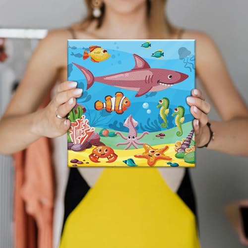 DIAMOND DOTZ in The Ocean Animal Diamond Painting Kit for Adults with Gems - color: DOTZ in the Ocean