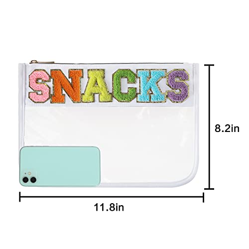 DYSHAYEN Clear Snacks Bag for Travel - color: White-Snacks