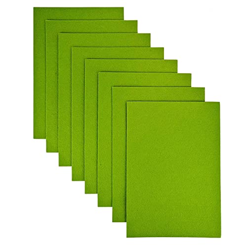 Jtnohx Stiff Felt, 2mm Thick Felt Sheets for Crafts, 8"x12" Hard Felt Fabric Squares 8Pcs for DIY Projects (Green Color) - color: Green