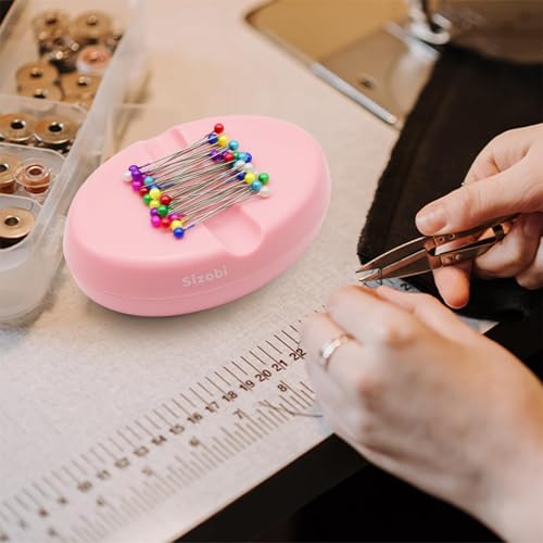 Sizobi Magnetic Bobby Pin Holder,Magnetic Pin Cushions for Sewing - color: Pink