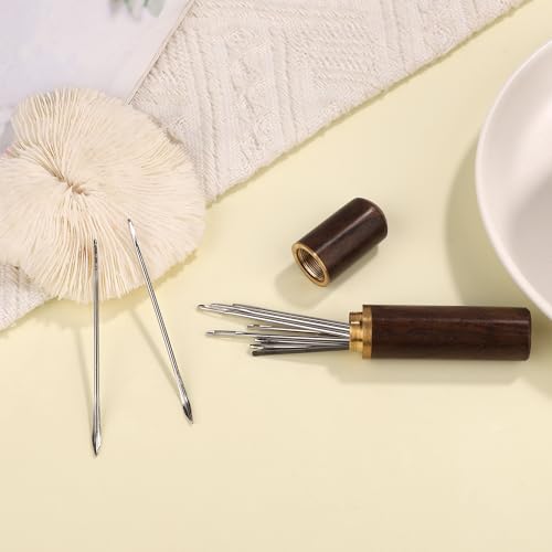 15pcs Leather Sewing Needles Kit, Large Eye Hand Stitching Needle