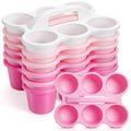 Suclain 6 Pcs Plastic Caddy Organizer with Handle Classroom, Pink - color: Pink