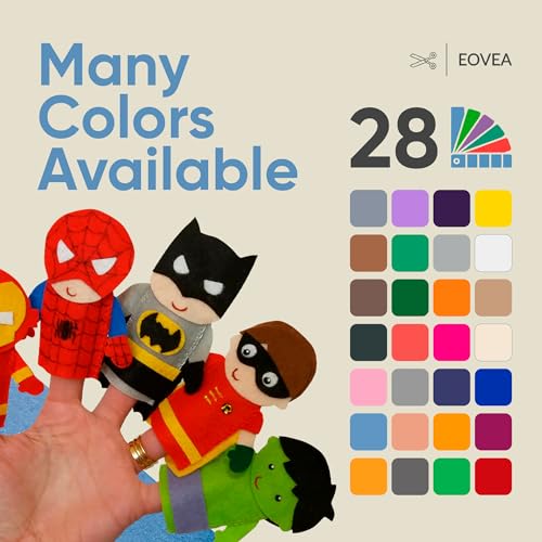 EOVEA | Acrylic Felt Fabric by The Yard | 72" Wide | 1.6mm Thick | Soft & Durable Non-Fraying Felt | for DIY Crafts, Sewing, Upholstery, Costumes & Padding(Baby Blue, 1 Yard) - color: Baby Blue, size: 1 Yard