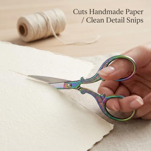 BIHRTC 3.6 Inch Mini Embroidery Scissors Sewing Crafting Stainless Steel Sharp Tip Scissors Shears for Needlework Threading Craft Art Work DIY Tools Cross Sticth - color: Colorful