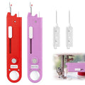 Sewing Machine Needle Threader, 5 in 1 Automatic Quick Threading Tool, Multifunctional Stitch Insertion Seam Guide with Seam Rippers for Quilting Alterations Tailoring(2 Pack,Red/Purple) - color: Red/Purple