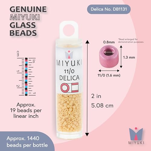 Miyuki Delica Seed Beads - color: DB1131 - Opaque Pear
