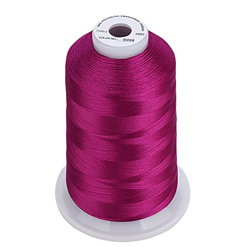 Simthread - 33 Selections - Various Assorted Color Packs of Polyester Embroidery Machine Thread Huge Spool 5500Y for All Sewing Embroidery Machines - 3 Different Purple Colors - color: 3 Differ Purple