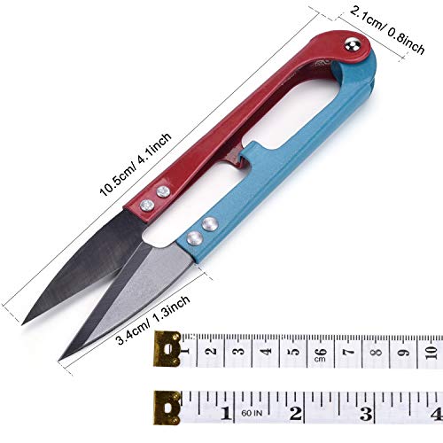 ESHATO 12 Pack Sewing Scissors for Fabric, 4.1inch Mini Small Snips Trimming Nipper, Yarn Thread Craft Scissors Cutters, Great for Office Home School Stitch DIY Supplies