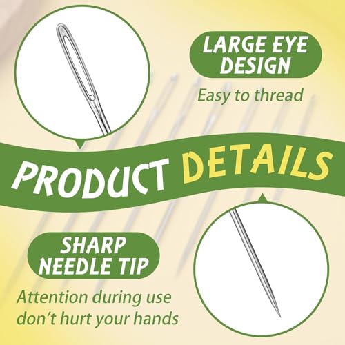 FTEVEN 30PCS Embroidery Needles 5 Size Embroidery Needles for Hand Sewing - size: multicolor 1.65-2.5in