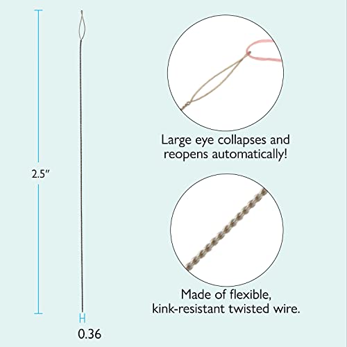 The Beadsmith Basic Elements Collapsible Eye Needles – 2.5 Inch Long – Flexible Twisted Wire – Large Eye, Easy to Thread – 50 Medium Needles - size: Medium - 2.5" Long - 50 Needles