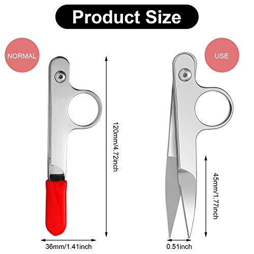 Mudder 2 Pcs Sewing Scissors Thread Snips with Protective Rubber Sleeve - style: Classical