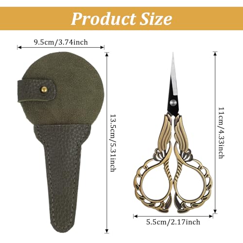 Sharp Detail Scissors, 4.5Inch Small Sewing Scissors with Cover