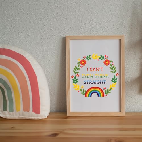 Louise Maelys LGBT Pride Embroidery Kit for Beginners Rainbow Craft - color: LGBT Flowers