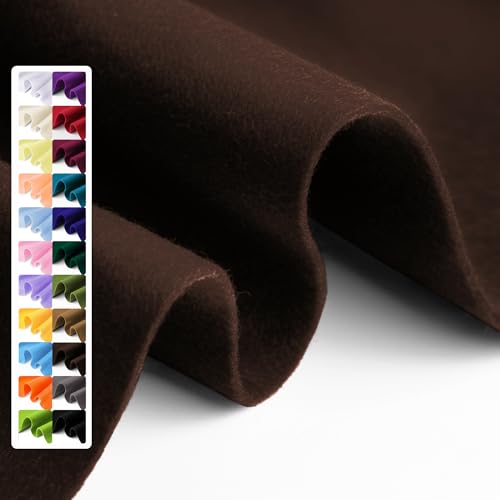 Brown Soft Felt Sheet, 18" x 36", 1.6mm Thick Acrylic Felt Fabric - color: Brown, size: 18 inch x 36 inch