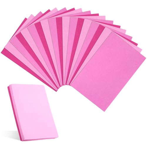 8"X12" Felt Sheets for Crafts, 18 PCS Pink Fabric Felts Pad Stiff Sewing Craft Felt Paper Non-Woven Thin Felts Fabric Sheets for DIY Art Crafts Sewing Patchwork Projects Making - color: Pink