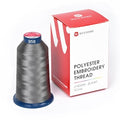 Poolin Polyester Machine Embroidery Thread 4000M 40WT Dark Silver Gray 0958 - color: Dark Silver Gray 0958