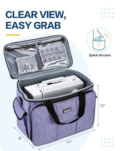 HOMEST Sewing Machine Carry Case, with Shoulder Strap and Front Pocket - color: Purple, size: Sewing Machine Bag Style 1