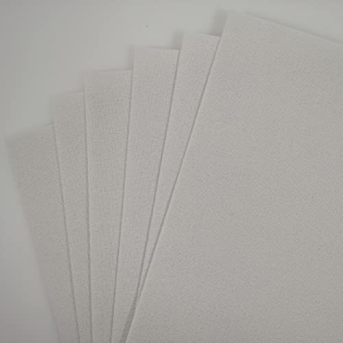 KCS 6 pc of 12" x 18" 30cmx45cm high Count Counted Cotton Aida Cloth Cross Stitch Fabric (28CT,White) - color: White, size: 28CT