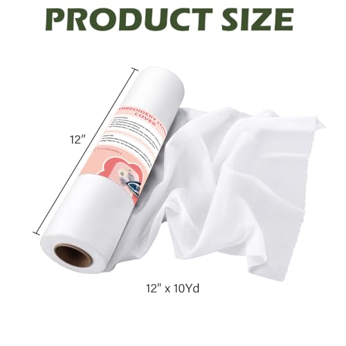 Soft & Cozy Embroidery Stitch Cover Stabilizer 12" x 10Yd, Fusible Backing