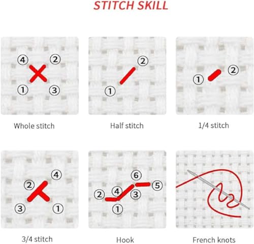 Aiorkeng Cross Stitch Kits Stamped Full Range of Embroidery Starter Kits for Beginners DIY 11CT 3 Strands -Printed kit Year-Round Flowers (Printed) 22.4×28inches - color: printed kits Year-round flowers 57×71cm