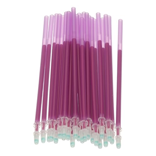 PATIKIL 24 Pcs Erasable Gel Pens Refills, 0.5mm Heat Erasable Pens Refills for Fabric Disappearing Ink Fabric Marking Pen for Sewing Quilting Writing, Purple Ink - color: Purple