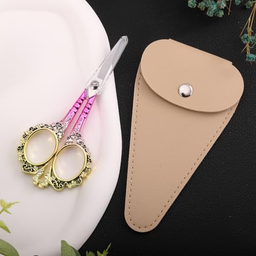 Sewing Embroidery Scissors, Sharp Tip Crochet Shears - color: Pink