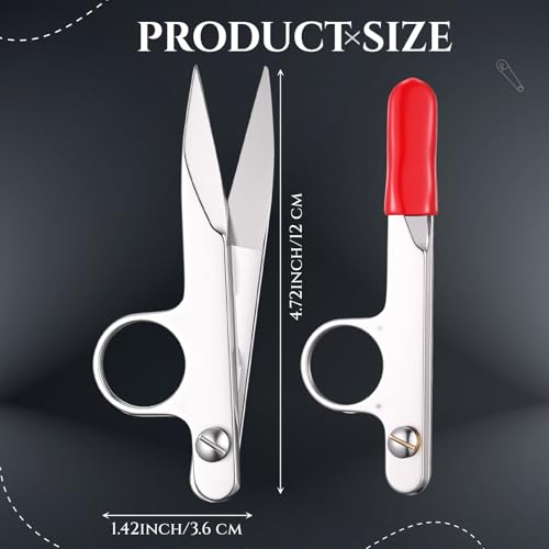 1 Pcs Mini Upgrade Sewing Scissors Fabric Thread Snips Scissors for Sewing Tiny Premium Tailor with Protective Cover Supplies Cutting Clothes Fishing Line Fabric Yarn (Silver) - color: Silver