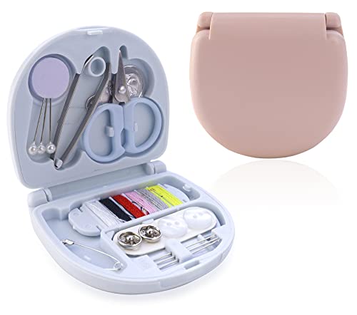 2 Pack Mini Travel Sewing Kit Emergency Repair with Plastic Case
