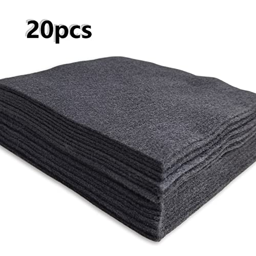 Jtnohx Soft Felt Fabric Flexible Craft Felt Sheets Black 6" 20Pcs 1.4mm - color: Black