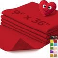 IONTACH 9" X 36" Soft Felt Sheets 1.6mm Thick (4 Packs, Red) - color: Red