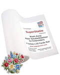 Superpunch Water Soluble Topping for Embroidery, Clear, 9 in x 25 yd - size: 9" x 25 yards
