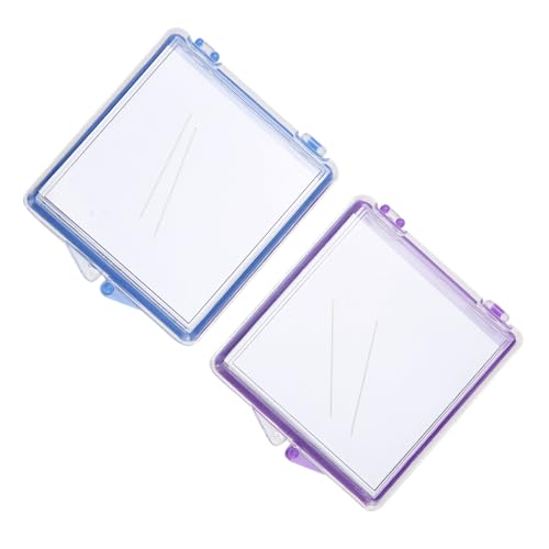 Zerodis 2 Pcs Needle Storage Case with Magnetic, Multifunction DIY Auxiliary Tool Magnetic Needle Keeper for Cross Stitch Sewing Knitting Pin Organizer