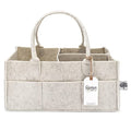 Parker Baby Co. Felt Diaper Caddy Organizer - Large, White - color: White (Heathered White), size: Large