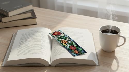 DYAIANGMU 6 Pcs Cross Stitch Bookmark Kit for Adults Beginner 2.3x7.8 inch - color: SQY009